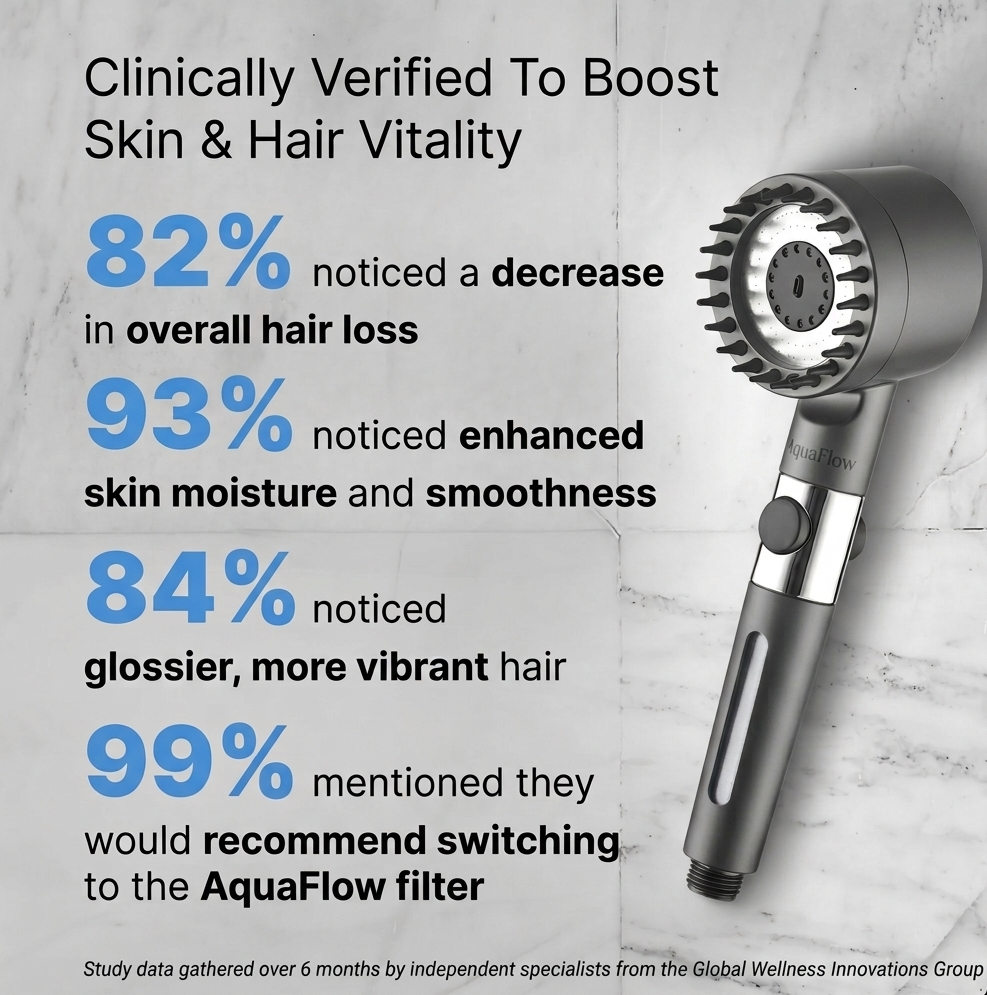 AquaFlow™ Filtered Showerhead. Thicker Hair Starts With Cleaner Water.